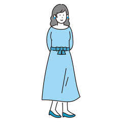 シンプル女性イラスト