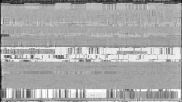 old vhs screen glitch footage