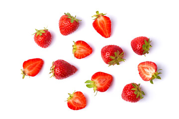 Studio shot of Fresh strawberry isolated on white background