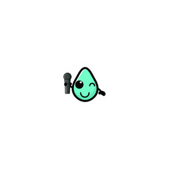 Cute Water Cartoon Character Vector Illustration Design. Outline, Cute, Funny Style. Recomended For Children Book, Cover Book, And Other.