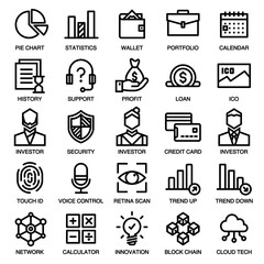 Fintech Icon Set Vector image. Editable stroke. 48 x 48 pixels perfect.  - Recommendations - Full Size 300px x 300px  Stroke 2px -