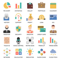Fintech Icon Set Vector image