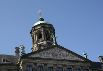 Fototapeta na wymiar Details of The Royal Palace in Amsterdam, Netherlands