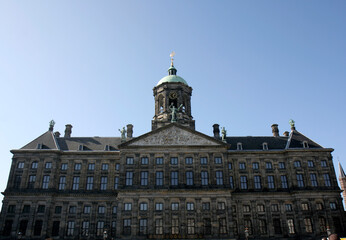 Fototapeta na wymiar Royal Palace Building in Amsterdam, Netherlands 