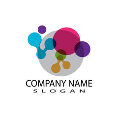 Molecule symbol logo template vector illustration design