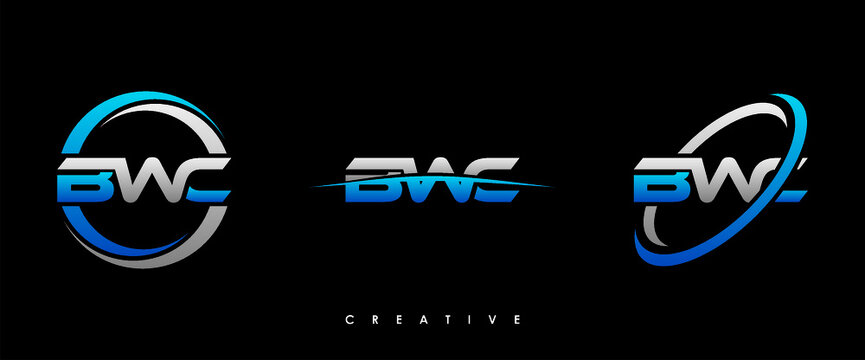 BWC Letter Initial Logo Design Template Vector Illustration