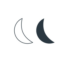 Fototapeta na wymiar Astronomical moon logo design. Stock Vector illustration isolated on white background.