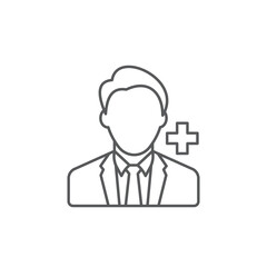 Doctor Consultation Icon. Flat Design. Isolated.