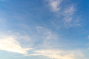 Beautiful clouds and blue sky. Soft sky with soft clouds background.
