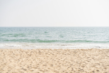 Fototapeta na wymiar Sea and sand on tropical beach for background.