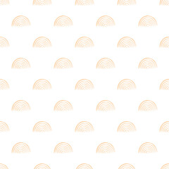 Seamless pattern with abstract twisted arc elements. Minimalists style.