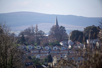 Bray town in mountains, Ireland