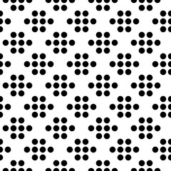 Eight circles diagonal location ornament. Simple same pattern. Vector.