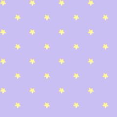 Watercolor pattern with shiny and bride stars on blue background. Ideal for pajamas, bedding, party wrapping