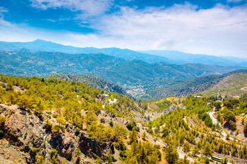 Troodos mountain landscape, Cyprus