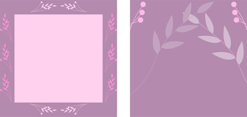 Fototapeta na wymiar vector greeting card with flowers. a flat image of a wedding card with a variety of colors. background with flowers and leaves