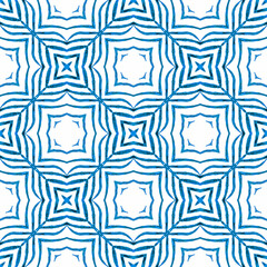 Mosaic seamless pattern. Blue popular boho chic