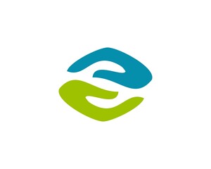 letter s hand icon vector