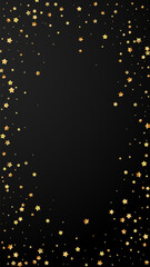 Gold stars random luxury sparkling confetti. Scatt