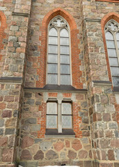 Fototapeta na wymiar fragments from church windows, Cesvaine Evangelical Lutheran Church