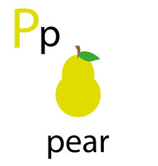 Cute and colorful alphabet letter  with illustrations and words printable sheet.  Printable flash card for kids education
