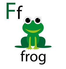 Cute and colorful alphabet letter  with illustrations and words printable sheet.  Printable flash card for kids education
