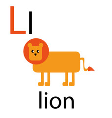 Cute and colorful alphabet letter  with illustrations and words printable sheet.  Printable flash card for kids education
