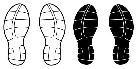 sports sneaker sole, running shoes. Active healthy lifestyle. Black and white vector