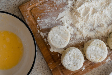 homemade potato patties with cheese