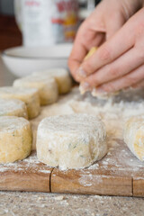 homemade potato patties with cheese