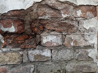 old walls removed - close-up