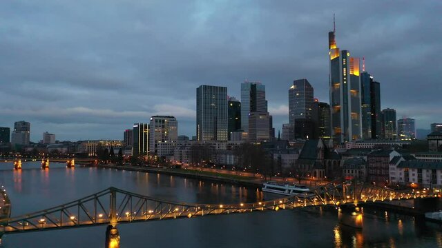 Frankfurt Skyline - Drohnenaufnahme