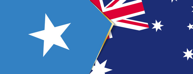 Somalia and Australia flags, two vector flags.