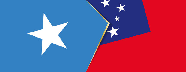 Somalia and Samoa flags, two vector flags.