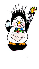 The penguin who loves democracy and freedom.
