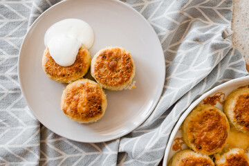 homemade potato patties with cheese