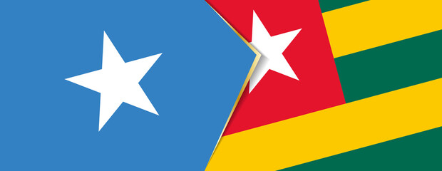 Somalia and Togo flags, two vector flags.