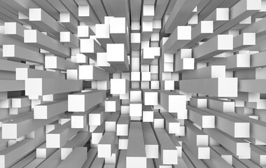 3-3D renderings shape of cubic