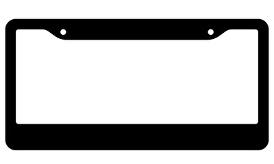 License plate frame silhouette icon. Clipart image isolated on white background - 425572743