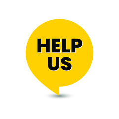 Help us label design vector