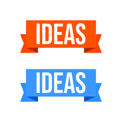 Ideas Business Information Badge Label Design Vector