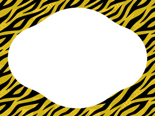 金の和柄と虎柄のフレーム素材