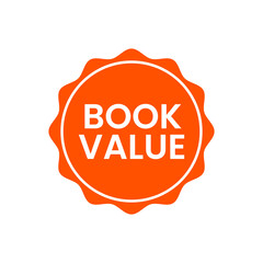 Book Value Text Icon Badge Design