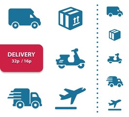 Delivery, Shipping, Transportation Icons