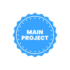 Main project badge design vector