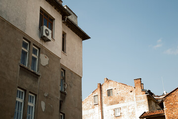 Fototapeta na wymiar Old town street in Sofia, Bulgaria