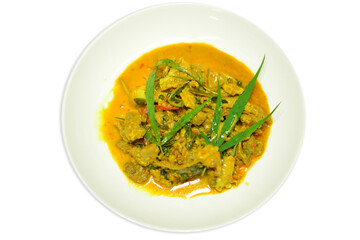 Spicy stir-fry pork with cannabis herb leaves