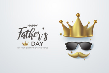 Happy Father's Day on white background