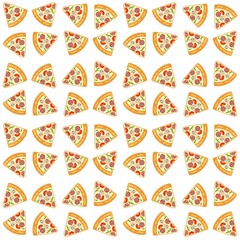 Pizza seamless pattern vector collection background, illustration