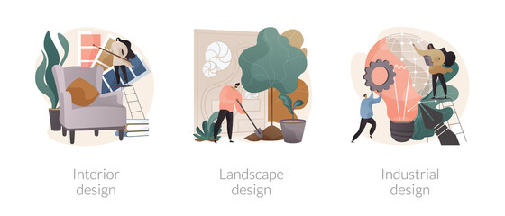 Fototapeta premium Design studio abstract concept vector illustrations.